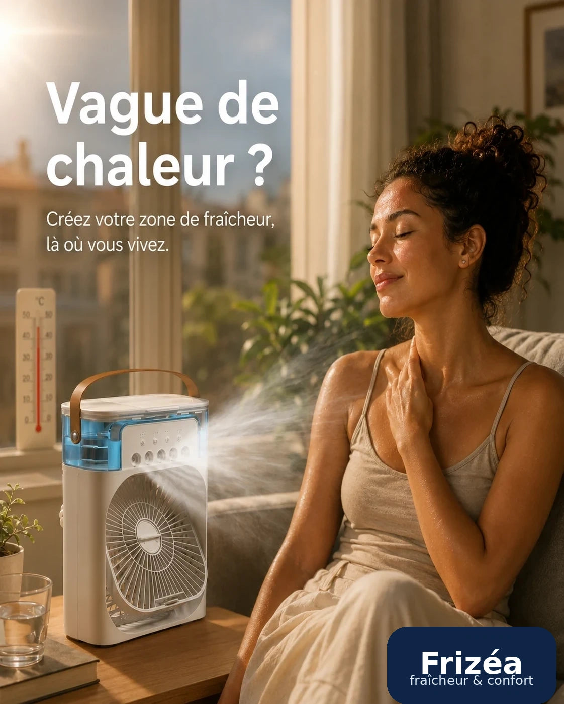 Rafraîchisseur d'air portable Frizéa en situation