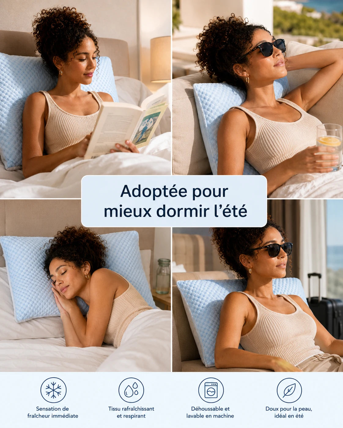 Coussin rafraîchissant Frizéa en situation