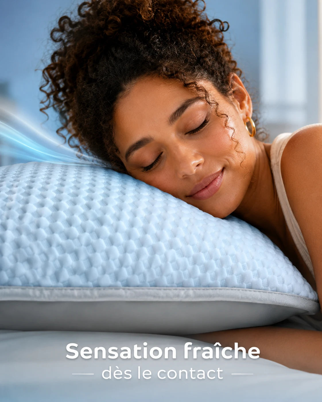 Coussin rafraîchissant Frizéa pour les nuits chaudes